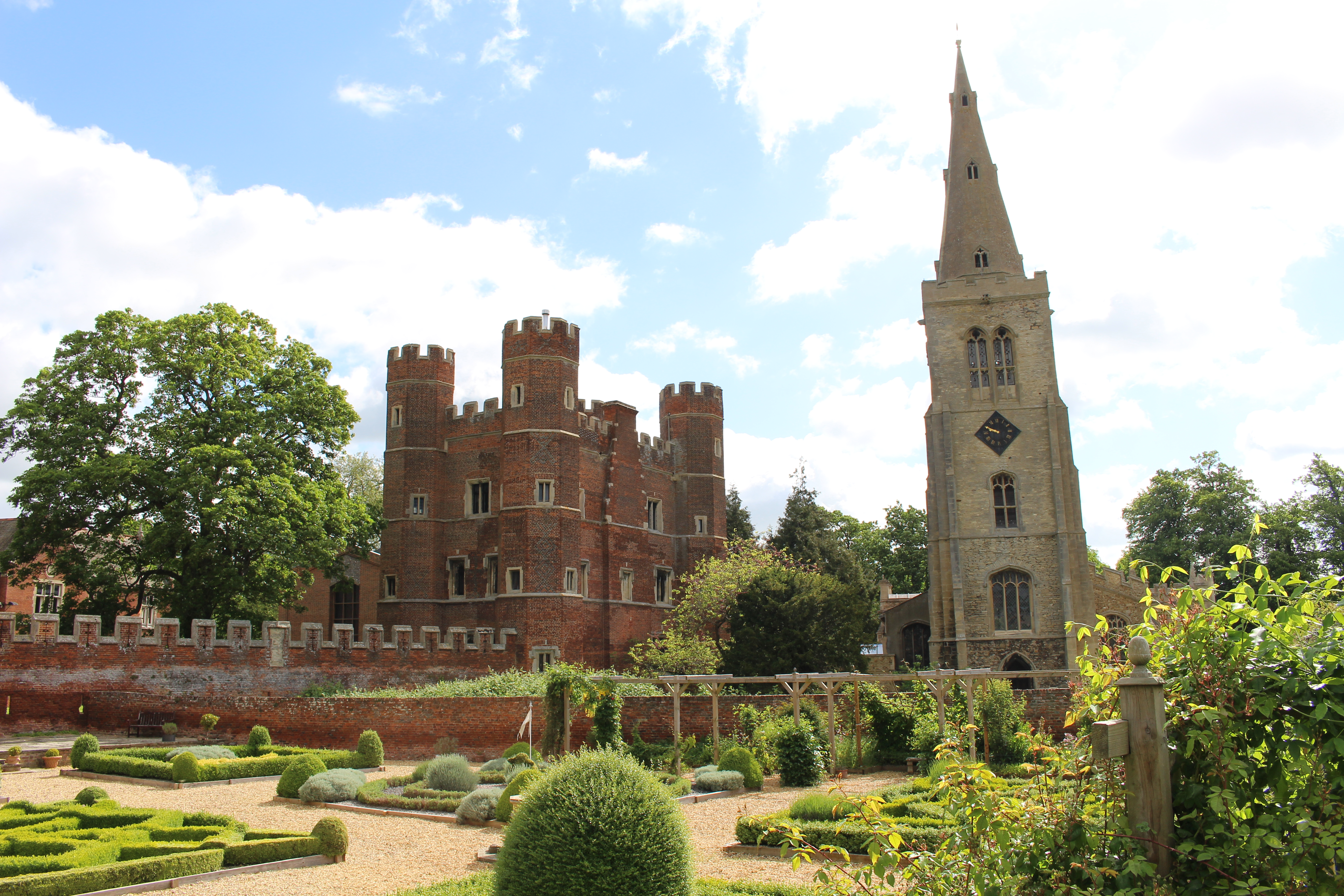 Buckden Palace from the modern-day garden
