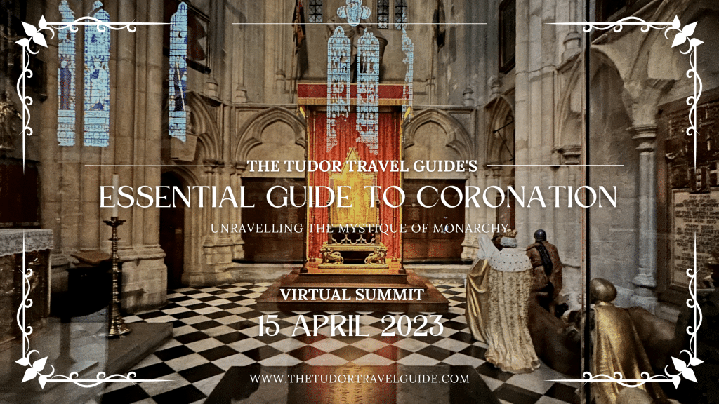Your Essential Guide to Coronation advertising banner showing the coronation chair behind glass.