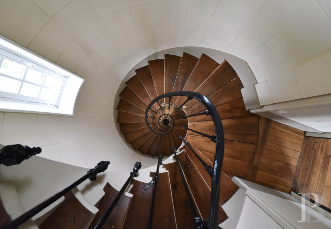 The spiral staircase inside Anne Boleyn's Tower at Briis-sous-Forges