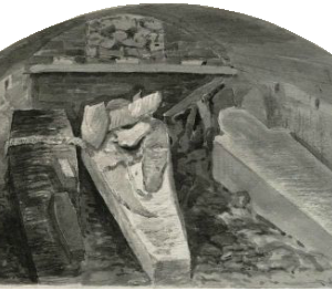 The coffin of Henry VIII