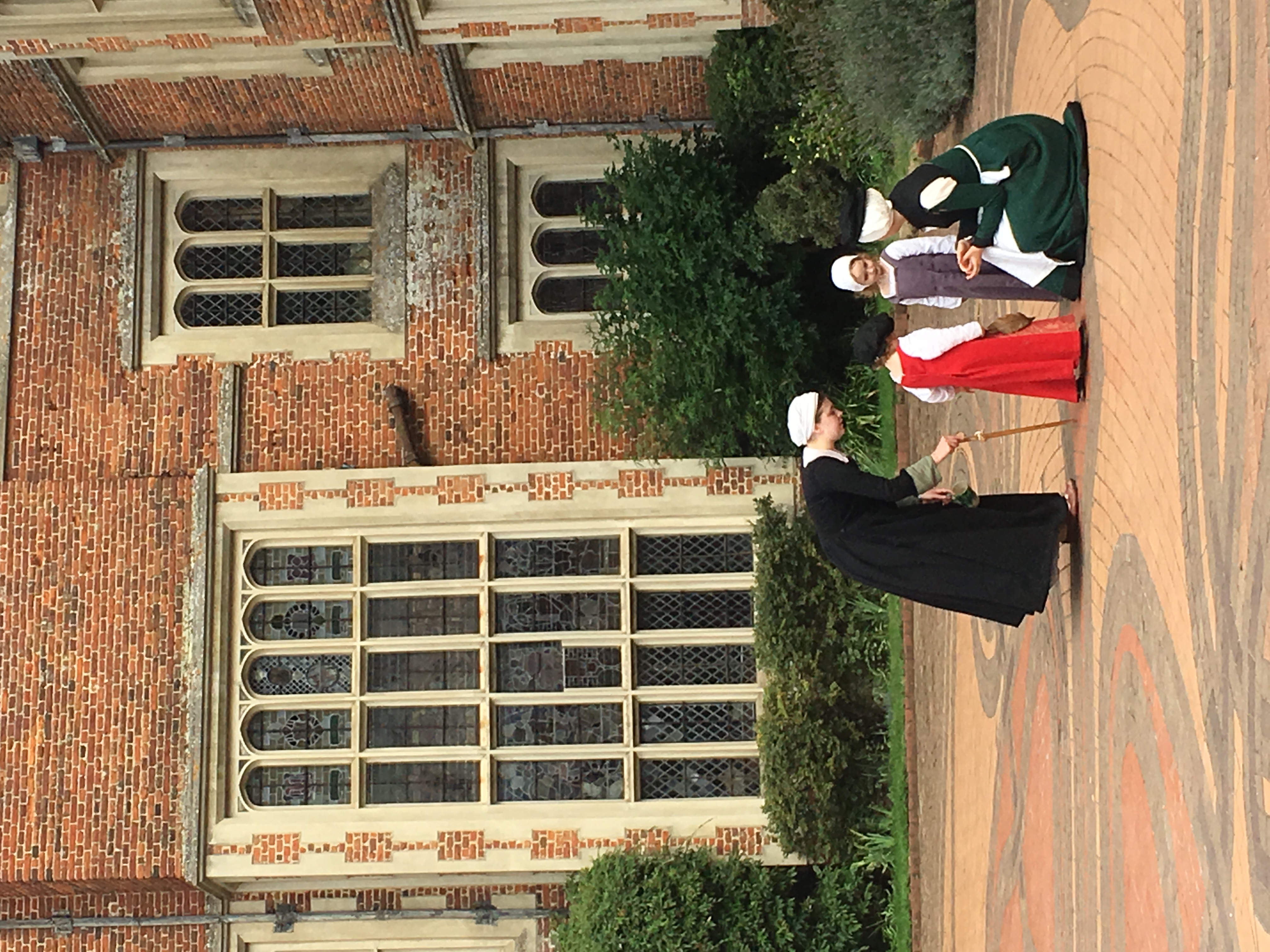 Maids play with children at Tudor Kentwelll
