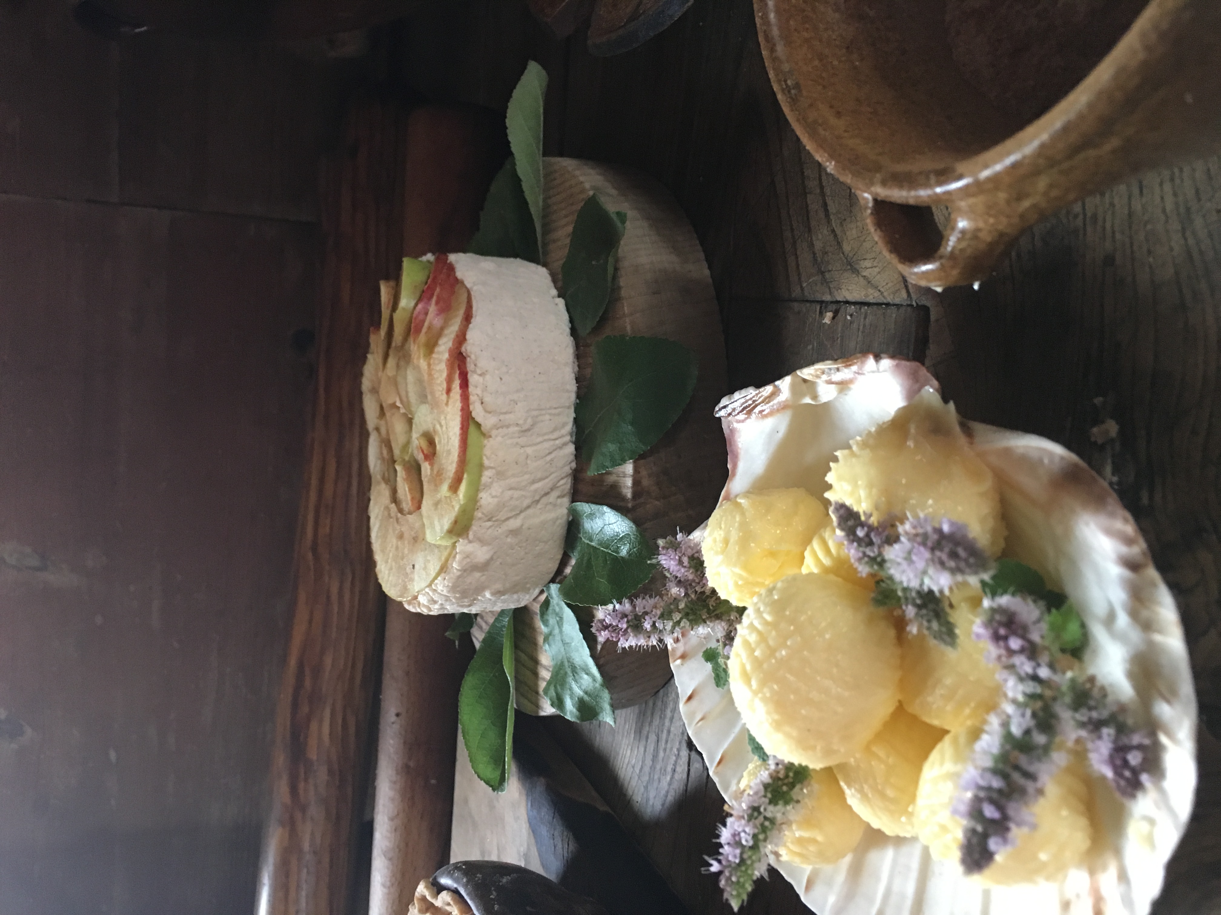 Samples of the prepared food at Tudor Kentwell