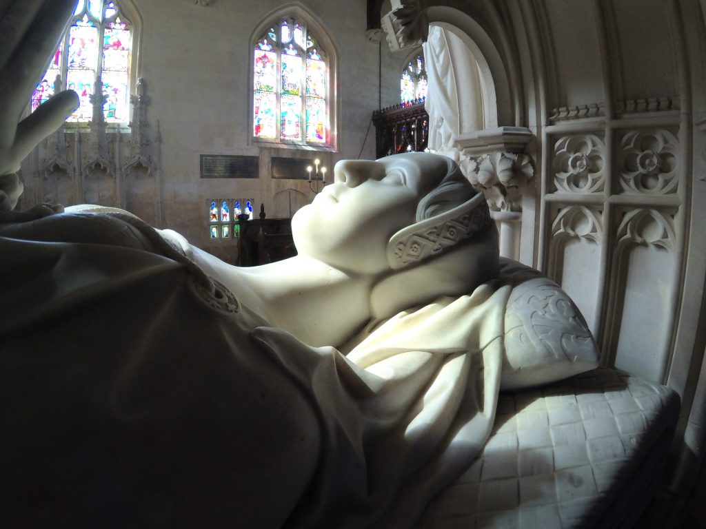 The marble effigy of Katherine Parr in repose