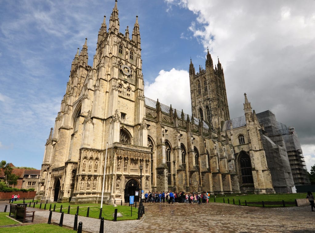 A photo of the south west front of Canterbury Cathedral