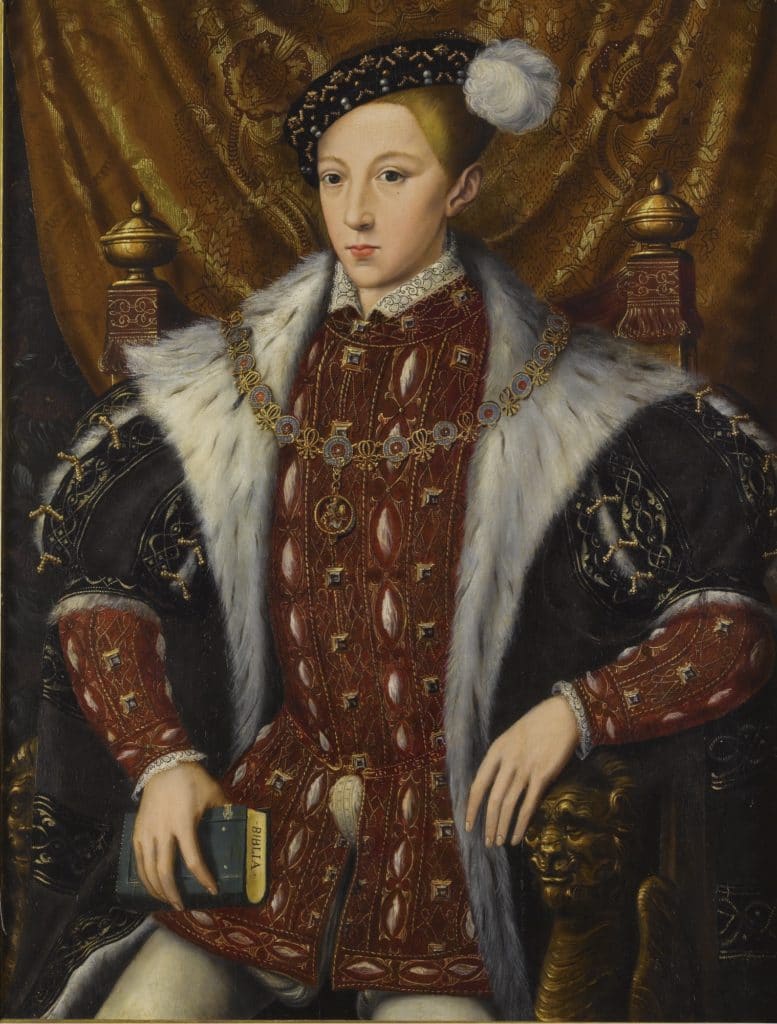 A portrait of King Edward VI of England, who bought The Three Brothers for the English Crown Jewels.