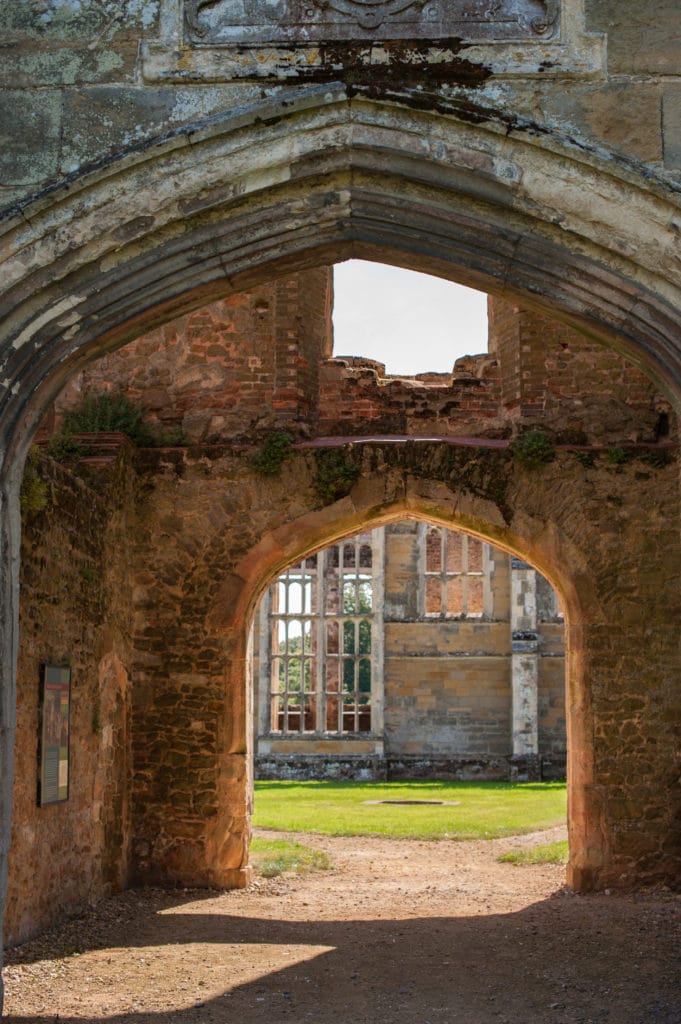 Cowdray in ruins. A view into the inner courtyard. Image copyright Kerry Jordan. courtesy of Cowdray Park Estate.