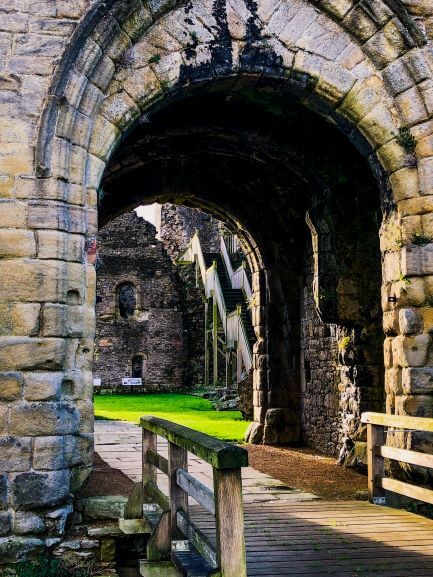 The entrance to Middleham Castle