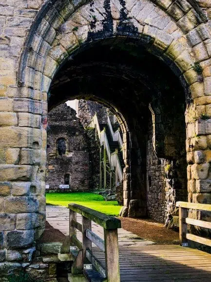 The entrance to Middleham Castle