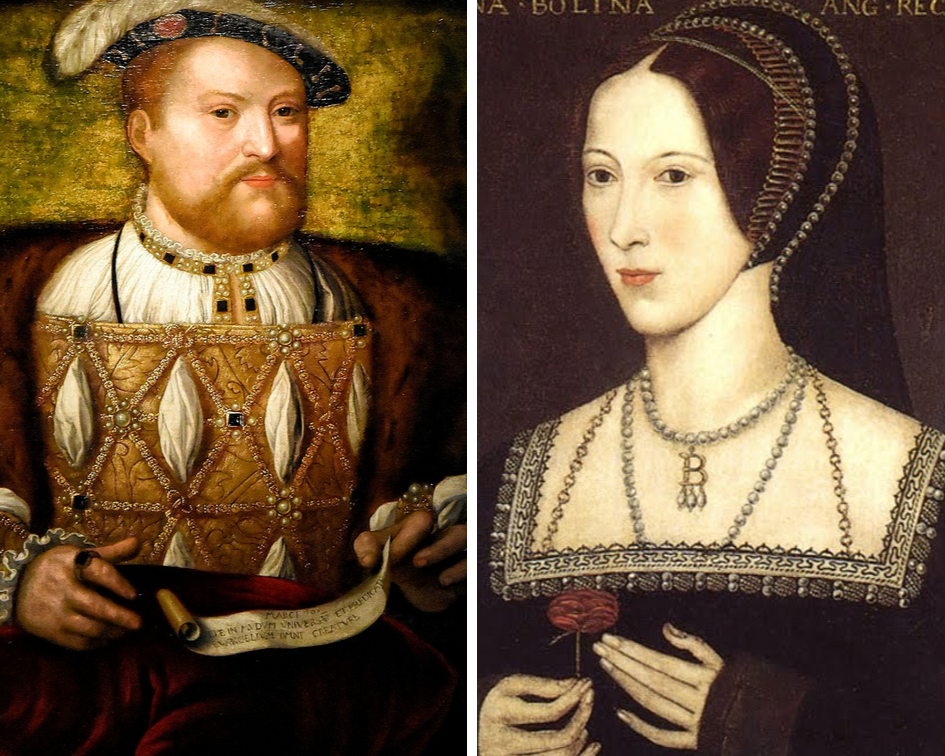 Henry VIII and Anne Boleyn; the principal characters of the 1535 progress