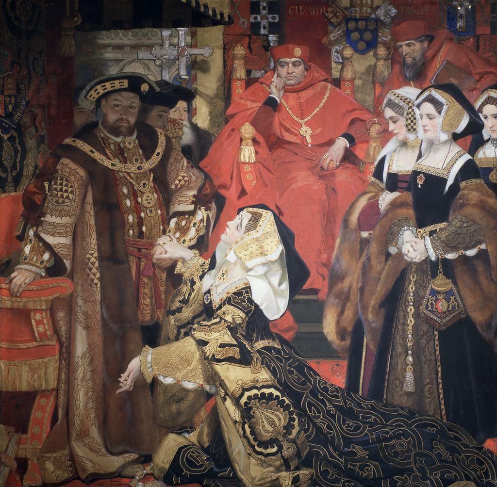 Henry VIII and Catherine of Aragon before Papal Legates at Blackfriars,1529.jpg