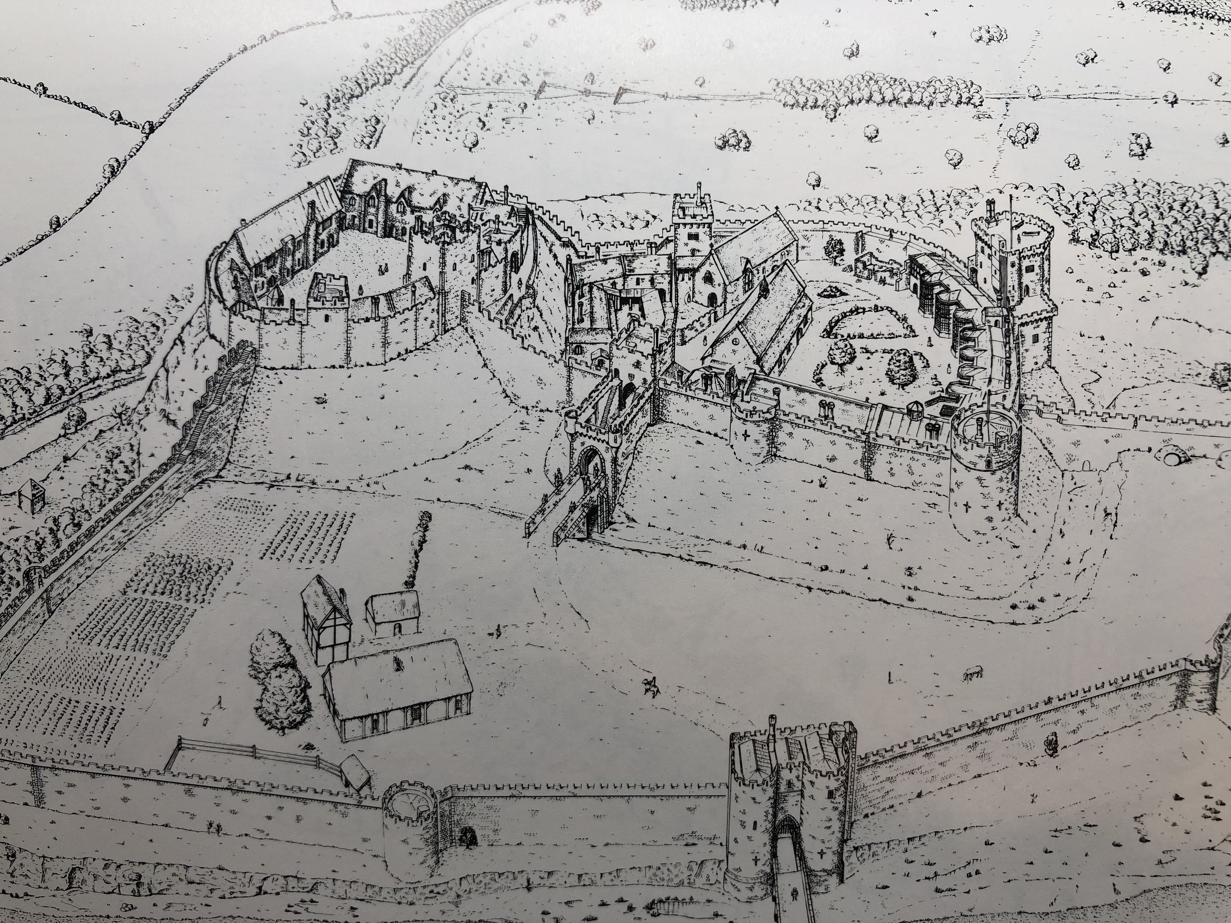 Reconstruction of Nottingham Castle circa 1500