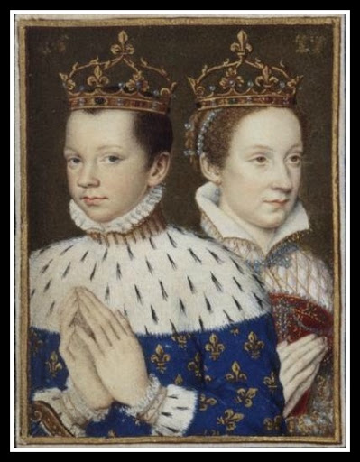Dual portrait of King Francis and Queen Mary of France.