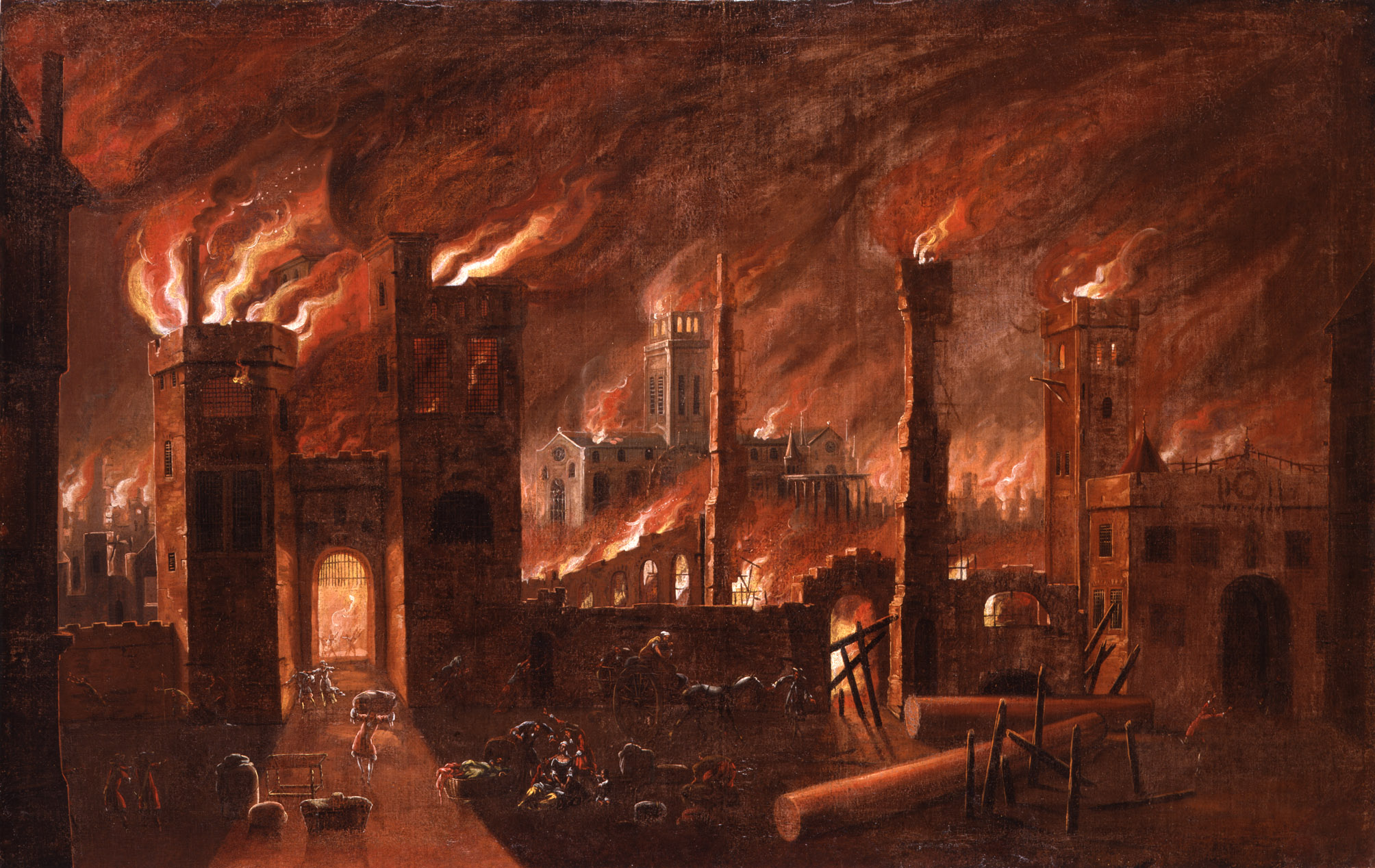 Ludgate and Old St Pauls' Ablaze