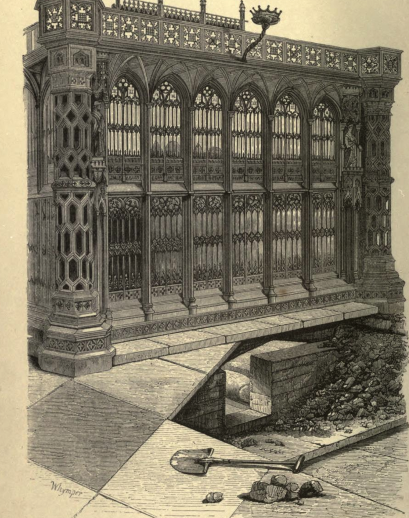 Tudor tombs: the opening of the Henry VII and Elizabeth of York vault.