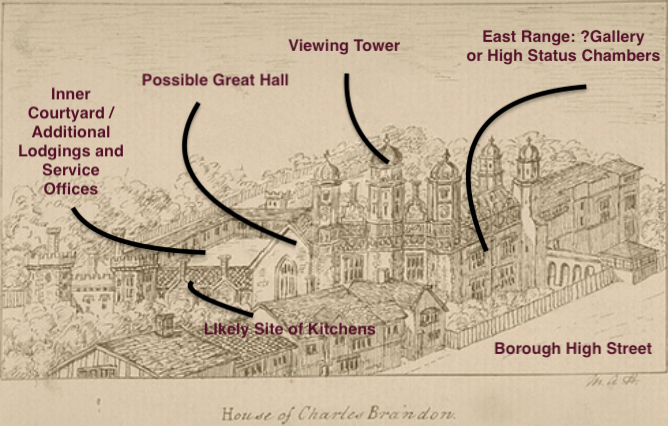 An annotated image of Suffolk Place
