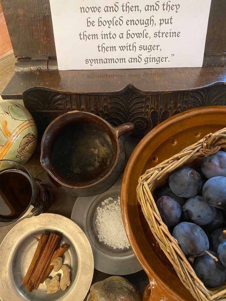 The ingredients for a Tudor Plum Tart