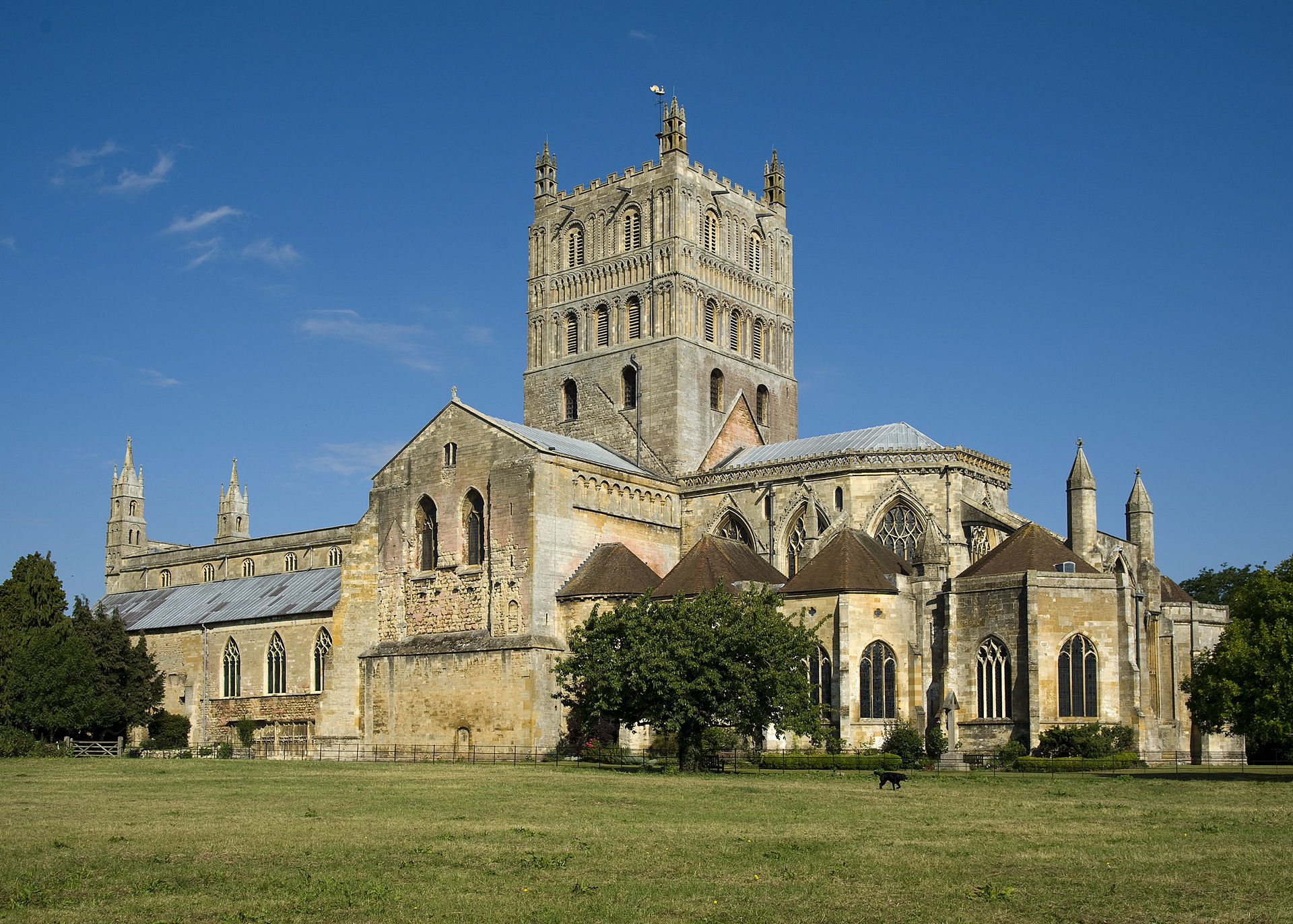 Tewkesbury Abbey, where Mary lodged on her way to Ludlow Castle