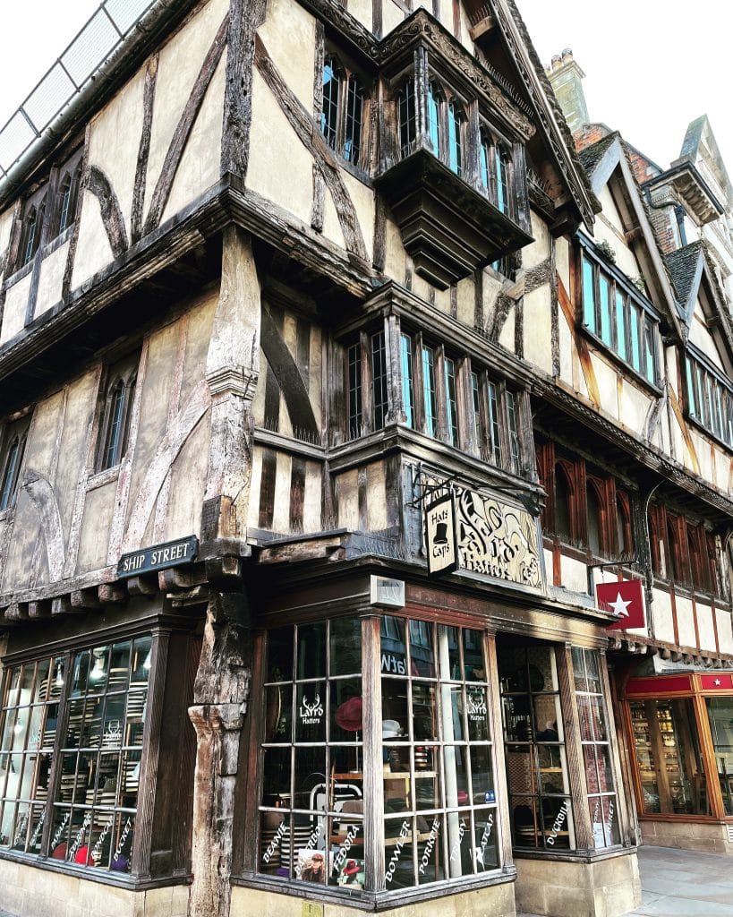 A timber-framed building in Oxford.