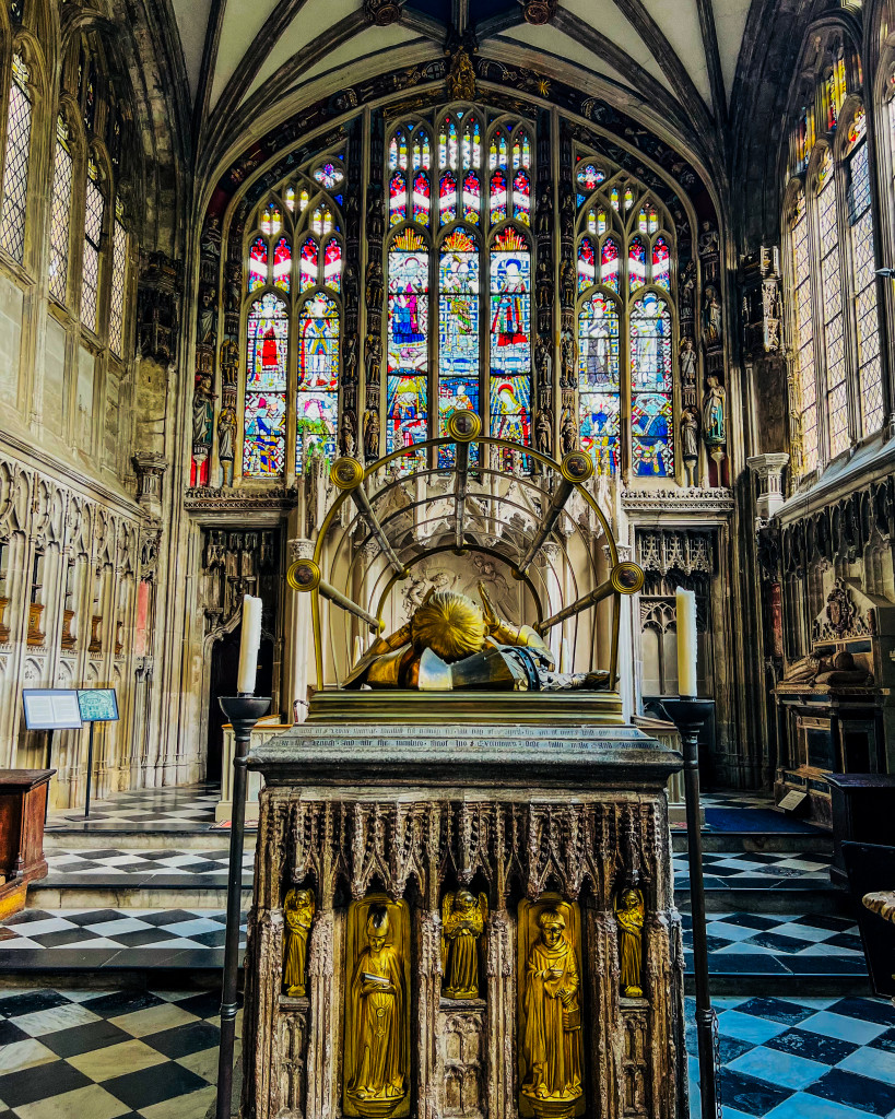 Beauchamp Chapel, established by Richard Beauchamp, 13th Earl of Warwick, in the fourteenth century.