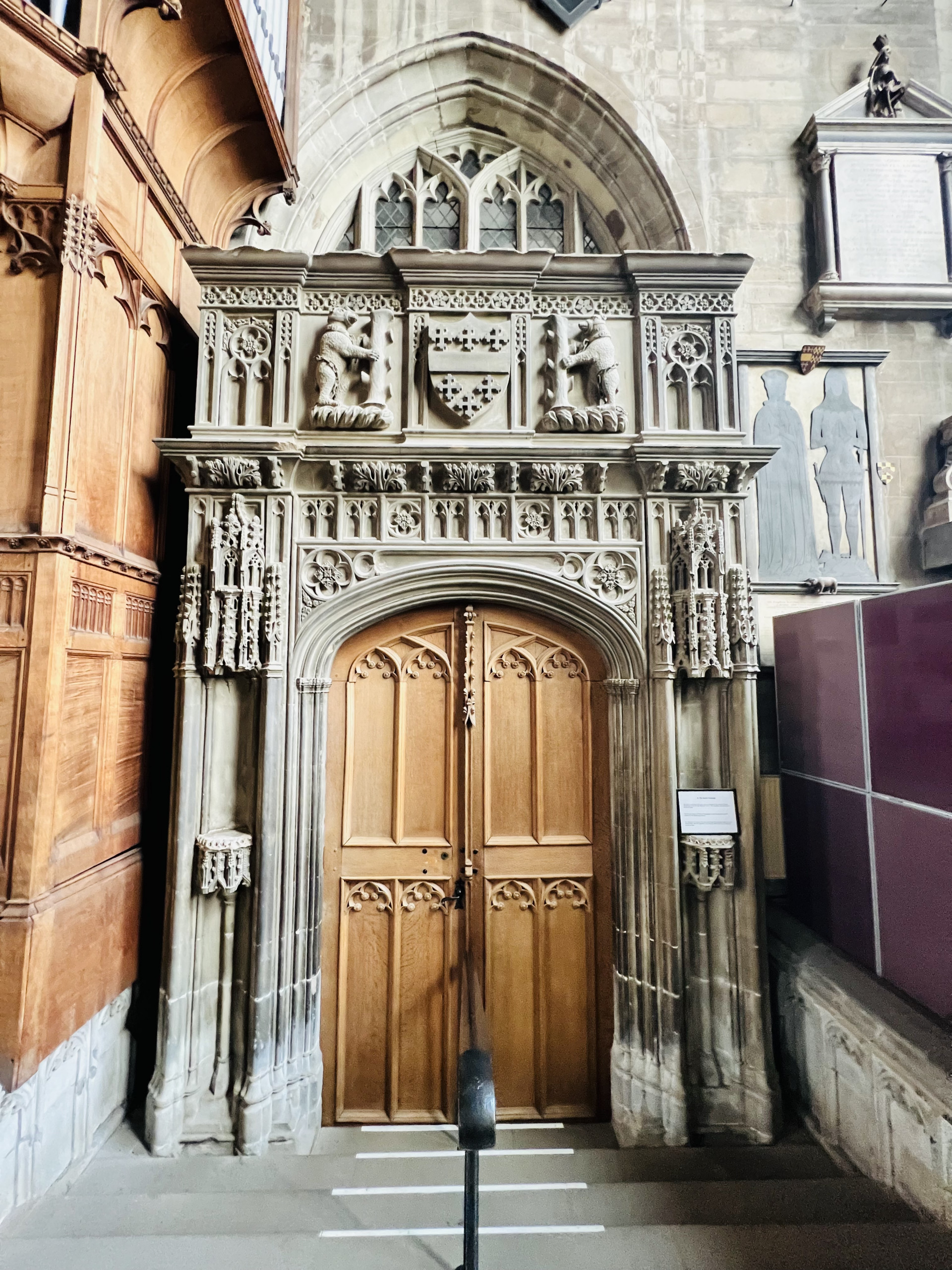 The entrance to the Beauchamp Chapel, Warwick Cathedral.