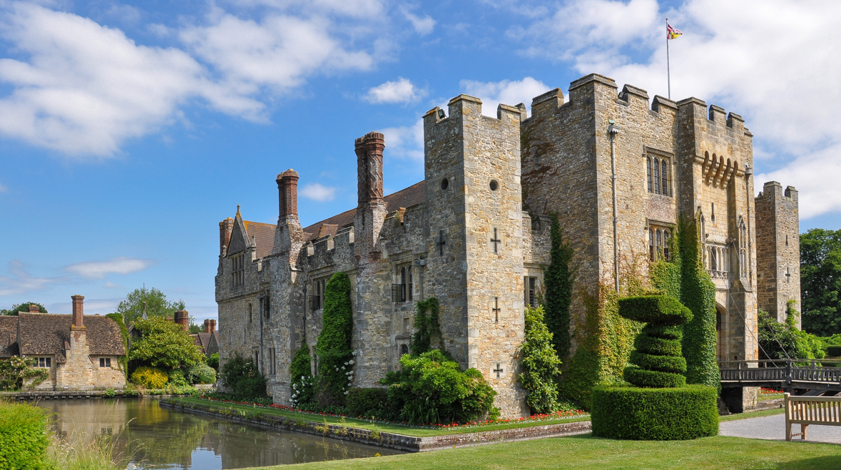 Side view of Hever Castle in Kent