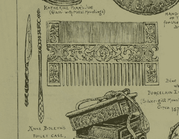 Sketch of Anne Boleyn's comb