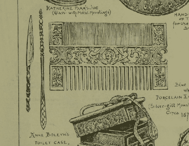 Sketch of Anne Boleyn's comb 