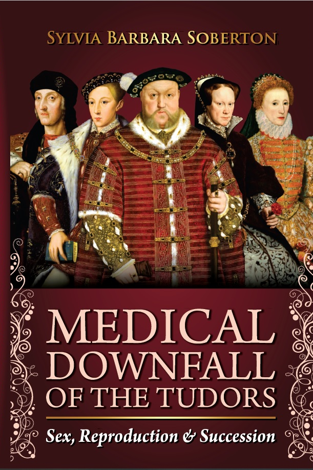 Book cover showing Henry VIII and other Tudor monarchs