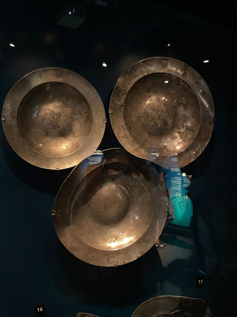 Pewter plates, believed to be borrowed from Lord Admiral Lisle the night before the Mary Rose sank