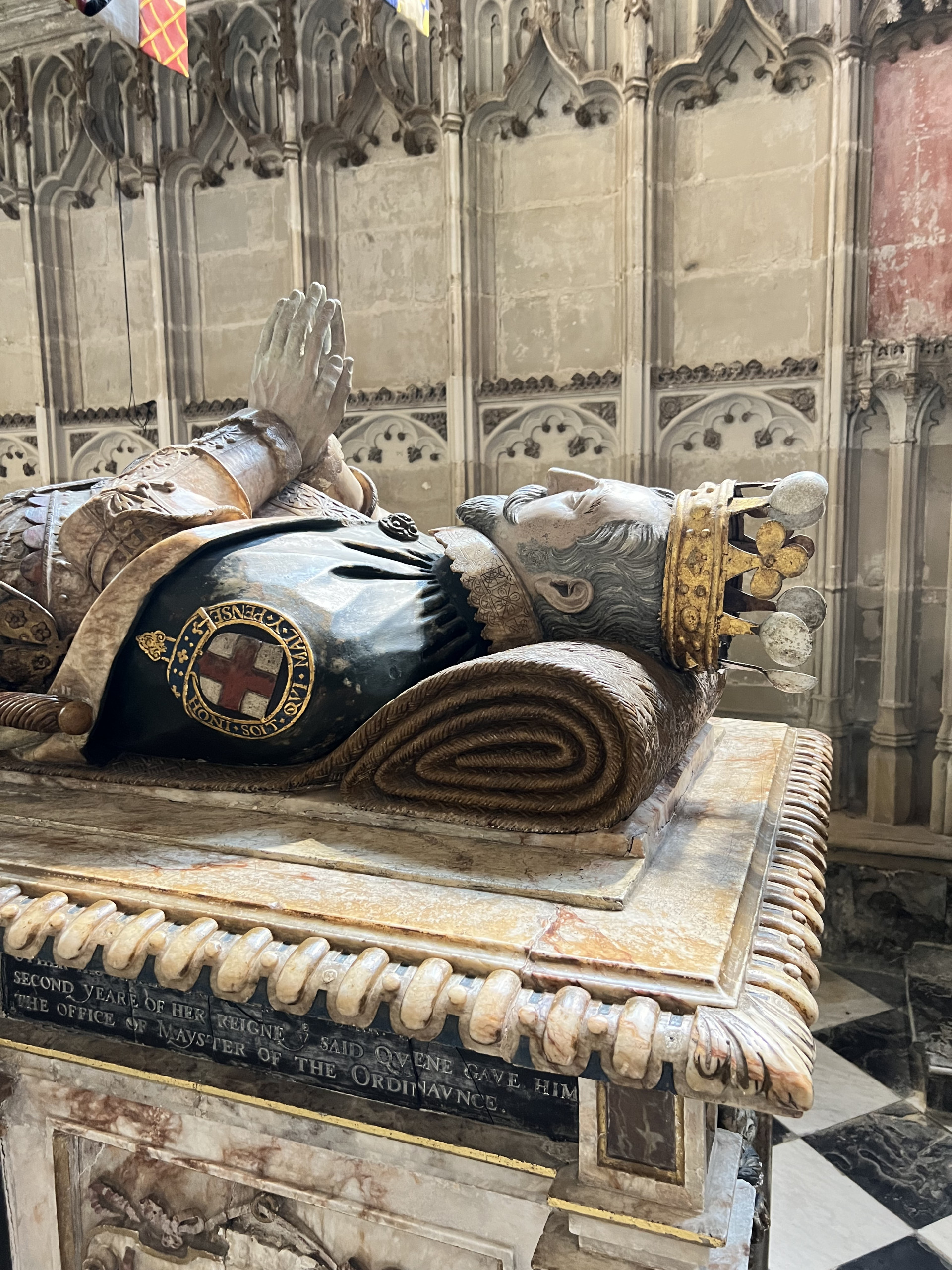 The tomb effigy of Ambrose Dudley, 3rd Earl of Warwick